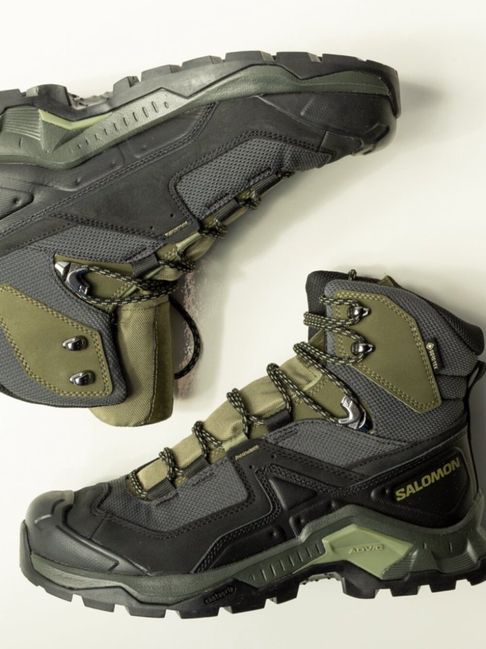 Salomon NWT Quest Element GTX Waterproof Hiking Boots Black Olive Men's US 7.5